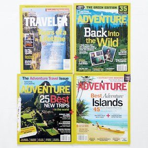 LOT 4 NATIONAL GEOGRAPHIC ADVENTURE TRAVELER Back Issues 2007 2008
